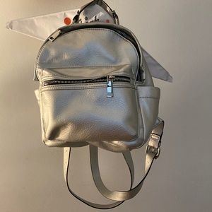 Silver mini backpack